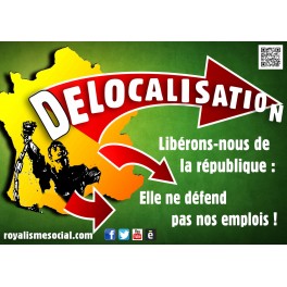 Lot de 25 affiches "Non aux délocalisations" FORMAT A1 Lot de 25 affiches "Non aux délocalisations" FORMAT A1